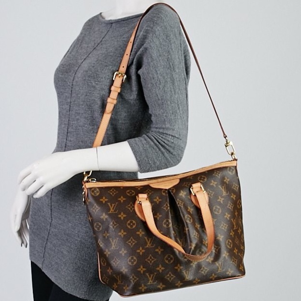 🌟 3 WAY 🌟 zipper Louis Vuitton Palermo pm crossbody French - Picture 3 of 16